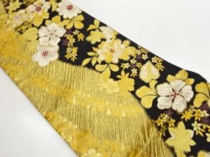 よろけ縞に辻ヶ花模様織出し袋帯